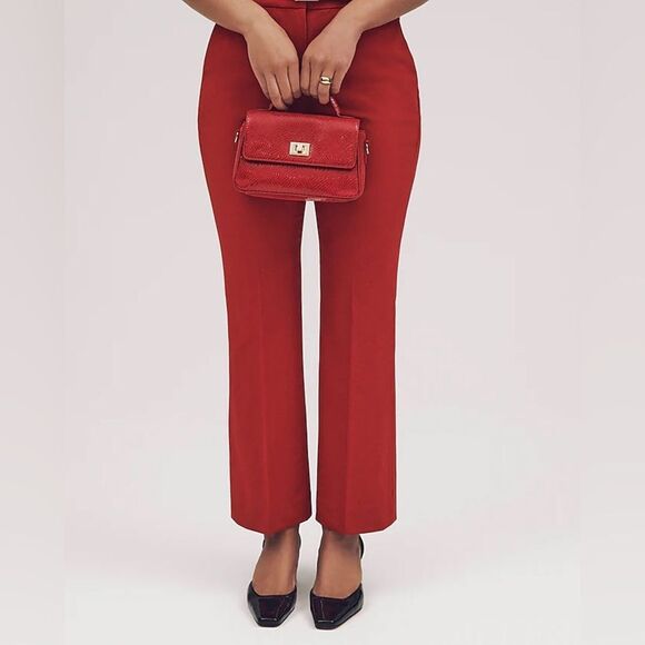 NWT J CREW Kaya pant in Italian stretch merino wool blend in Persian Red - Picture 4 of 8